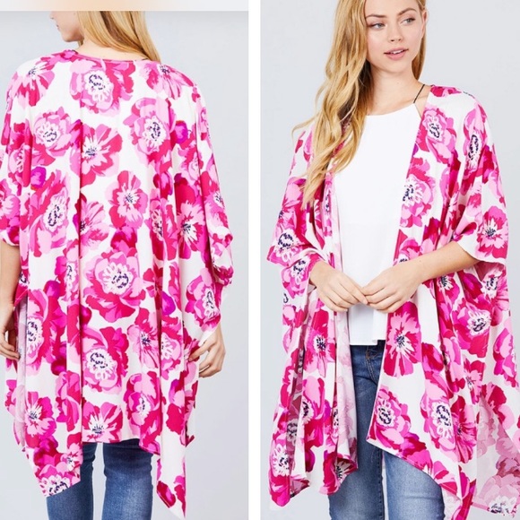 Chic Nation Tops - ❤️1 HOUR SALE❤️FLORAL KIMONO  TOP